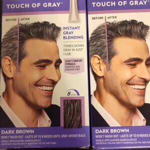 2 NIB Just For Men Touch Of Gray Comb In Hair Colors. T45 DARK BROWN